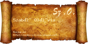 Szabó Olívia névjegykártya