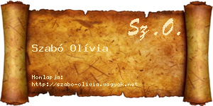 Szabó Olívia névjegykártya
