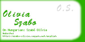 olivia szabo business card