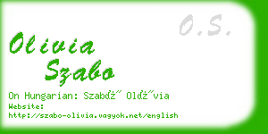 olivia szabo business card